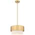 Counterpoint 12" Wide Modern Gold Drum Mini Pendant