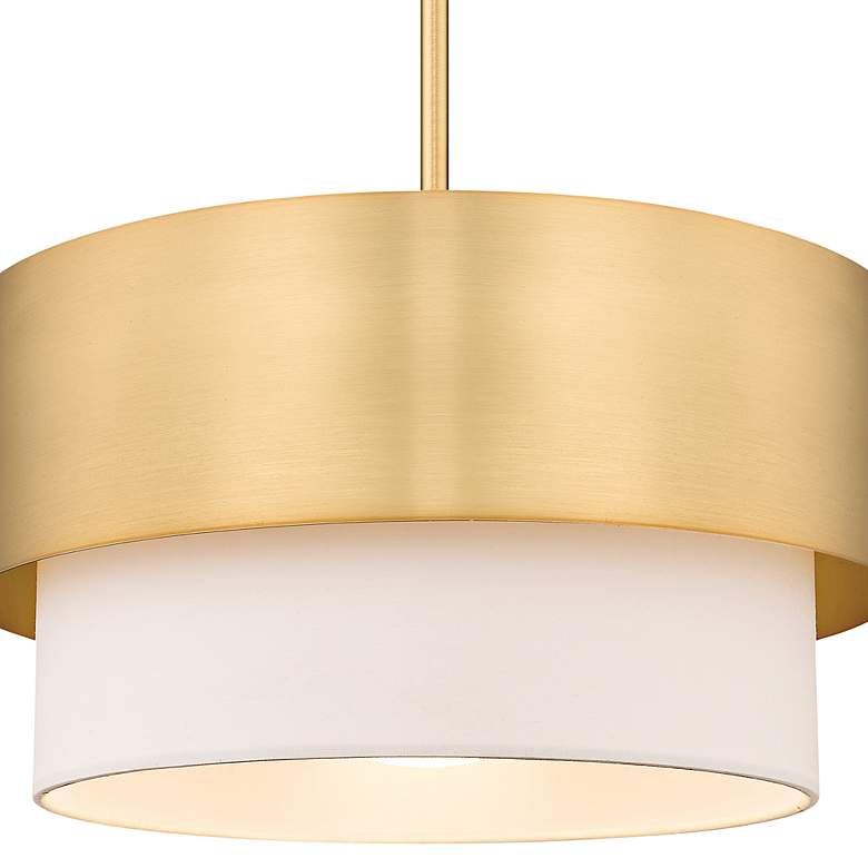 Image 4 Counterpoint 12" Wide Modern Gold Drum Mini Pendant more views