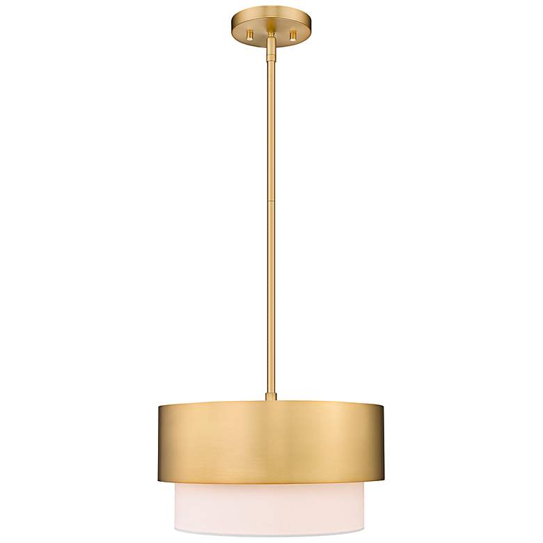 Image 5 Counterpoint 12" Wide Modern Gold Drum Mini Pendant more views