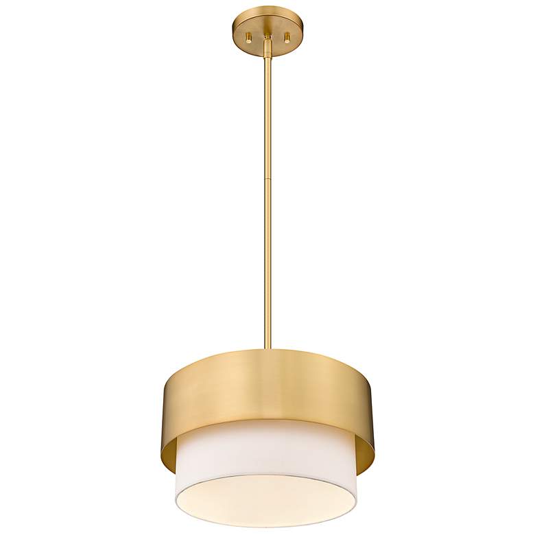Image 6 Counterpoint 12" Wide Modern Gold Drum Mini Pendant more views