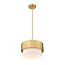 7_Counterpoint 12" Wide Modern Gold Drum Mini Pendant more views