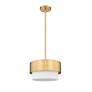 Counterpoint 12" Wide Modern Gold Drum Mini Pendant in scene
