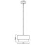 Counterpoint 12" Wide Modern Gold Drum Mini Pendant in scene