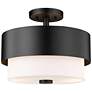 3_Counterpoint 13" Wide Matte Black Drum Ceiling Light