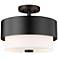 Counterpoint 13" Wide Matte Black Drum Ceiling Light