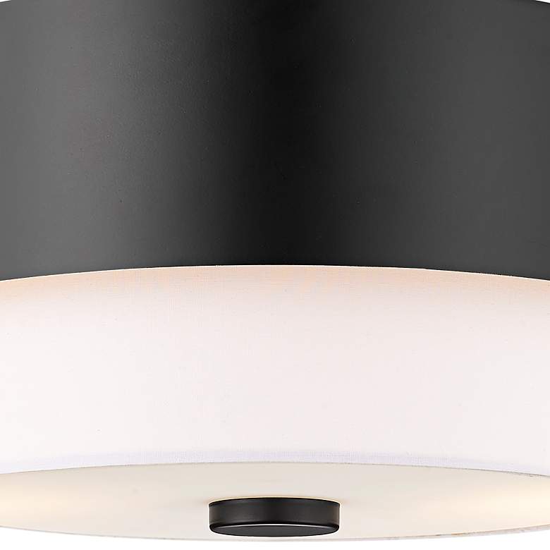 Image 4 Counterpoint 13" Wide Matte Black Drum Ceiling Light more views