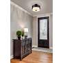 5_Counterpoint 13" Wide Matte Black Drum Ceiling Light more views