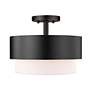 6_Counterpoint 13" Wide Matte Black Drum Ceiling Light more views