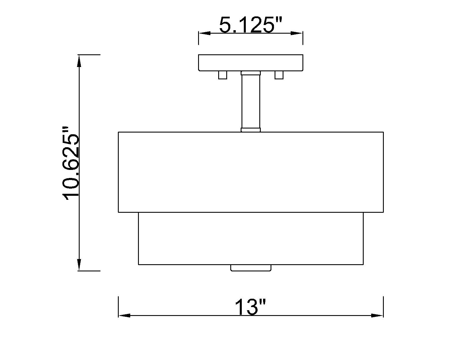 Counterpoint 13" Wide Matte Black Drum Ceiling Light in scene