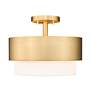 6_Counterpoint 13" Wide Modern Gold Ceiling Light more views