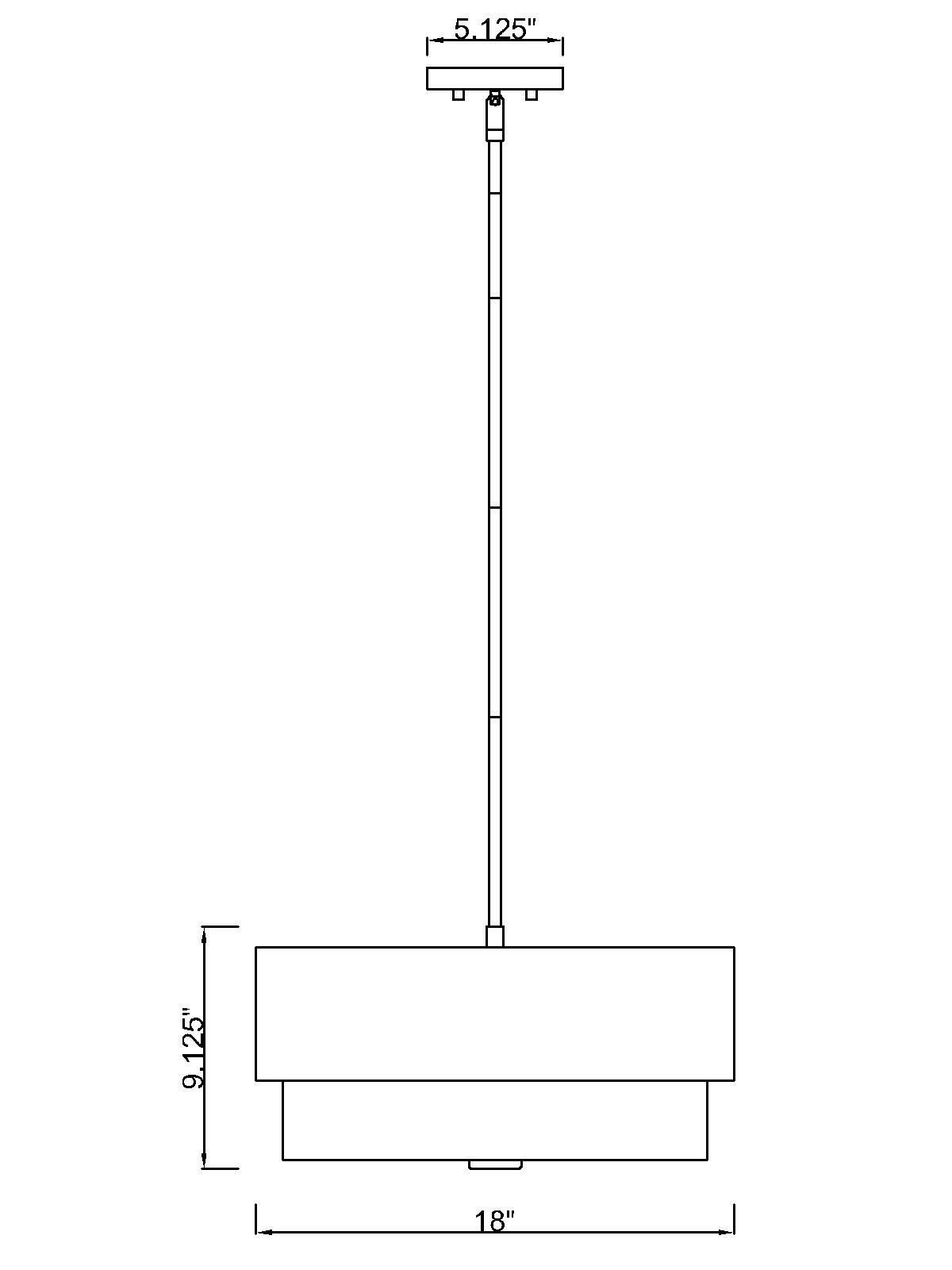 Counterpoint 18" Wide Matte Black 2-Tier Drum Pendant Light