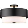 3_Counterpoint 18" Wide Matte Black Drum Ceiling Light