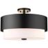 Counterpoint 18" Wide Matte Black Drum Ceiling Light