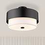 2_Counterpoint 18" Wide Matte Black Drum Ceiling Light