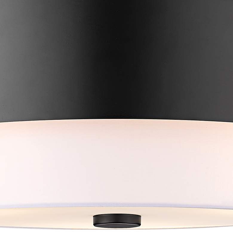 Image 4 Counterpoint 18" Wide Matte Black Drum Ceiling Light more views
