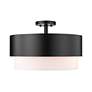 6_Counterpoint 18" Wide Matte Black Drum Ceiling Light more views