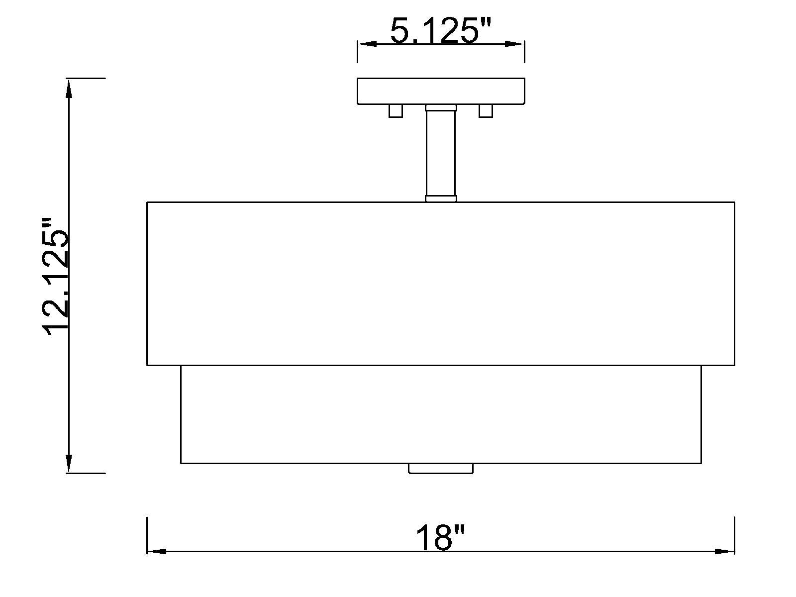 Counterpoint 18" Wide Matte Black Drum Ceiling Light in scene