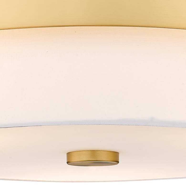 Image 4 Counterpoint 18 inch Wide Modern Gold Steel Drum Ceiling Light more views