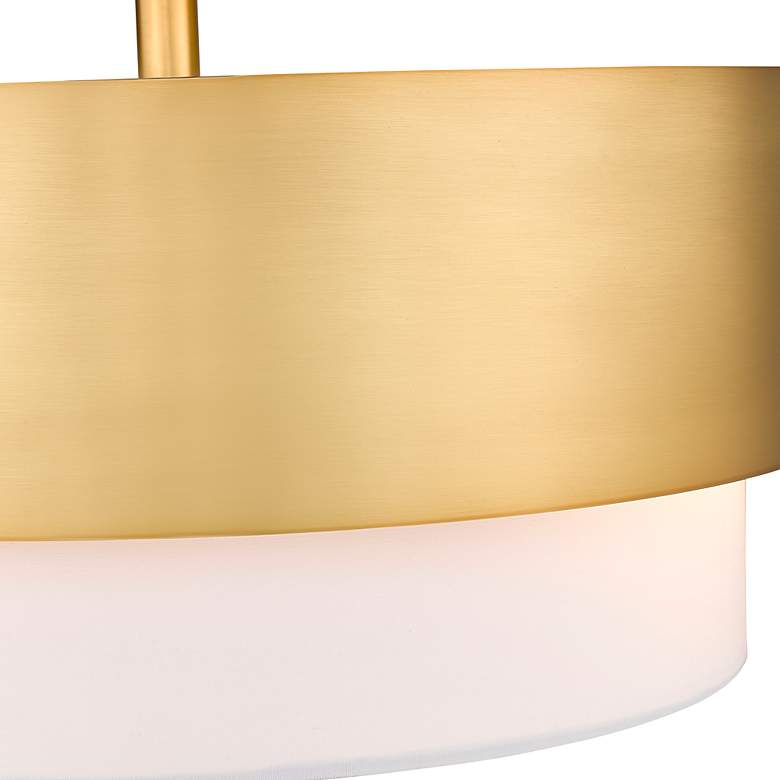 Image 5 Counterpoint 18 inch Wide Modern Gold Steel Drum Ceiling Light more views