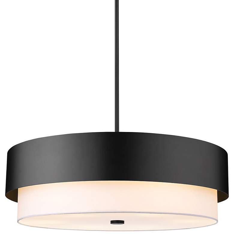 Image 3 Counterpoint 31 1/2" Wide Matte Black Drum Chandelier