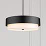 2_Counterpoint 31 1/2" Wide Matte Black Drum Chandelier