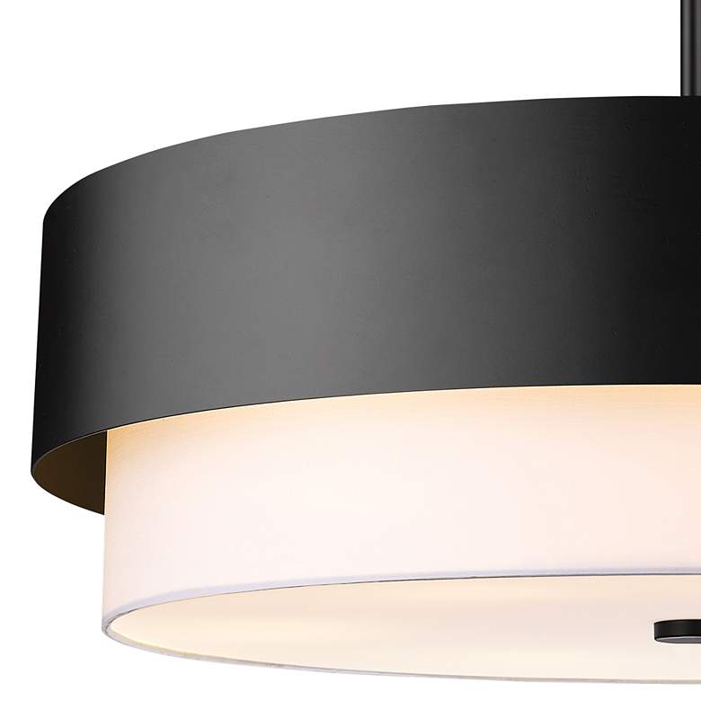 Image 4 Counterpoint 31 1/2" Wide Matte Black Drum Chandelier more views