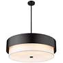 5_Counterpoint 31 1/2" Wide Matte Black Drum Chandelier more views