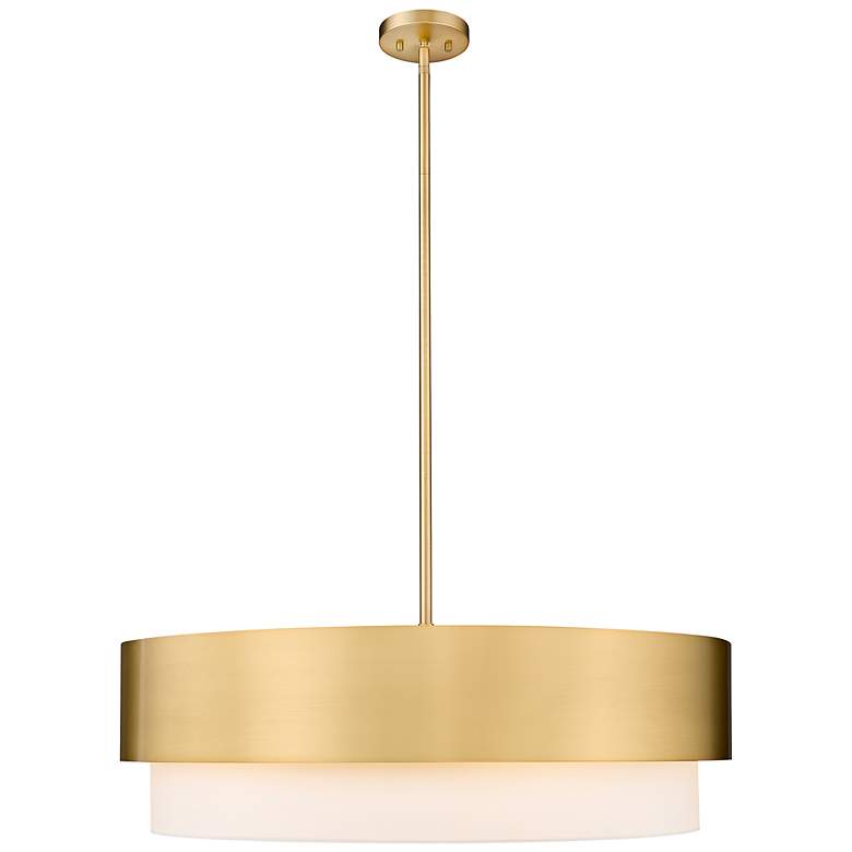 Image 7 Counterpoint 31 1/2" Wide Modern Gold Drum Chandelier more views