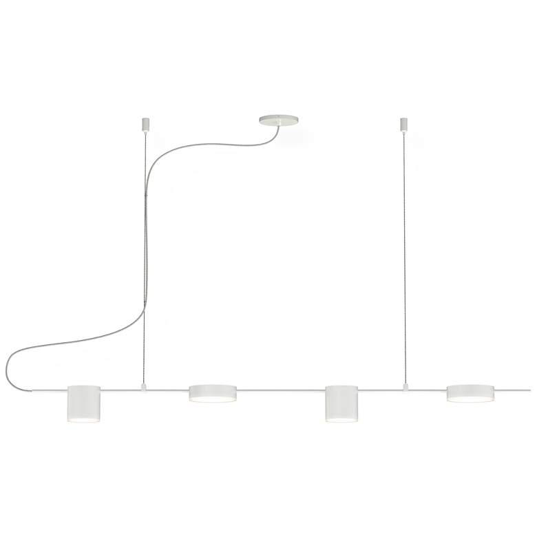 Image 1 Counterpoint 42 inch Wide 4.Light Satin White Linear LED Pendant