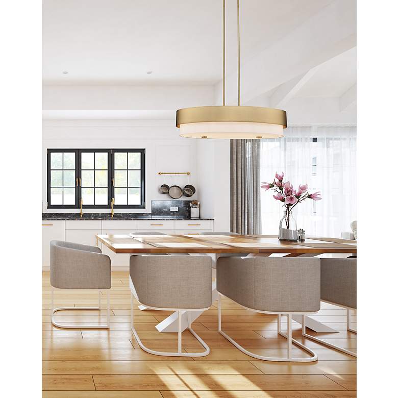 Image 4 Counterpoint 42" Wide Modern Gold Linear Pendant more views