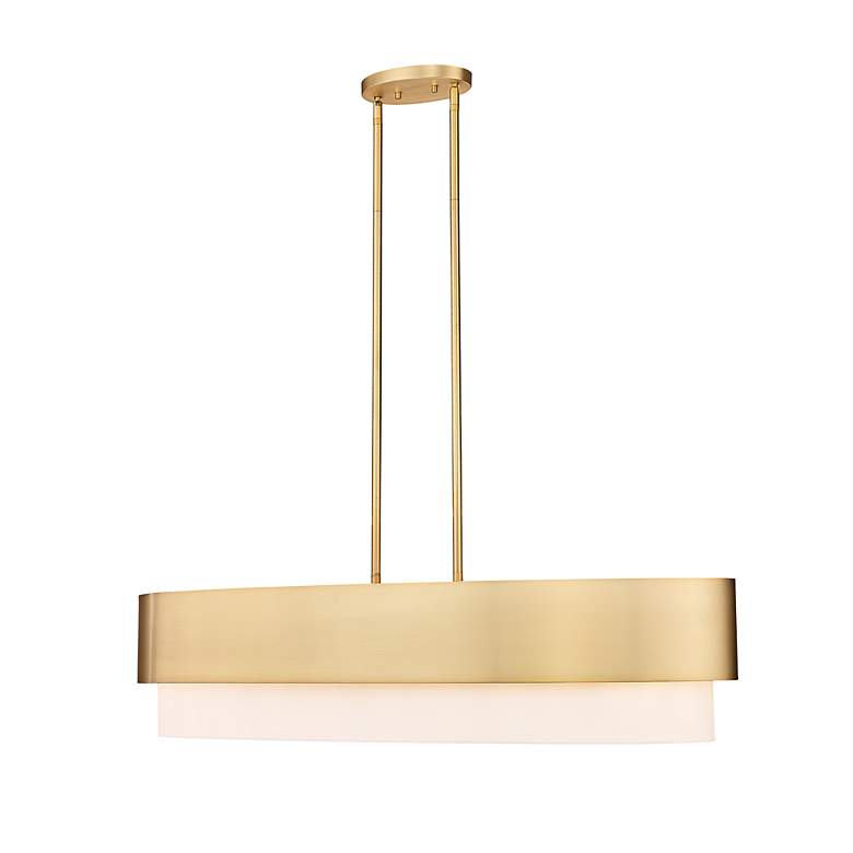 Image 7 Counterpoint 42" Wide Modern Gold Linear Pendant more views