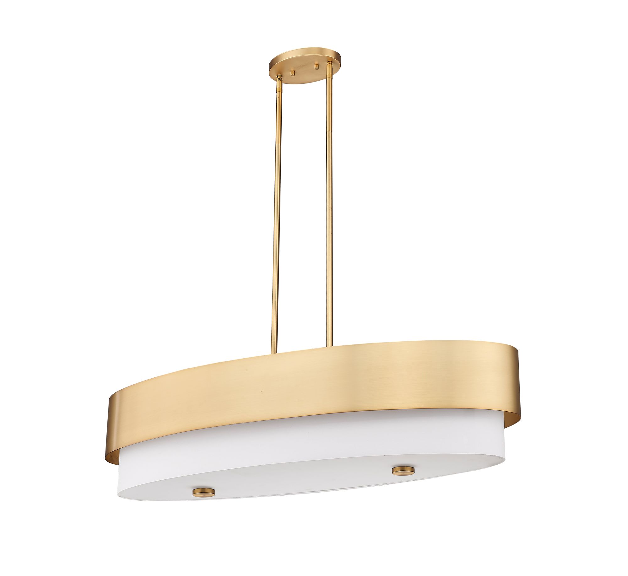 Counterpoint 42" Wide Modern Gold Linear Pendant in scene