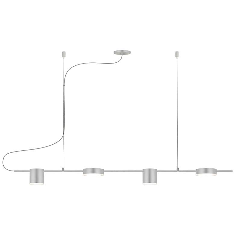 Image 1 Counterpoint 42"W Aluminum LED Kitchen Island Light Pendant