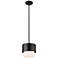 Counterpoint 7 1/4" Wide Matte Black Cylinder Mini Pendant