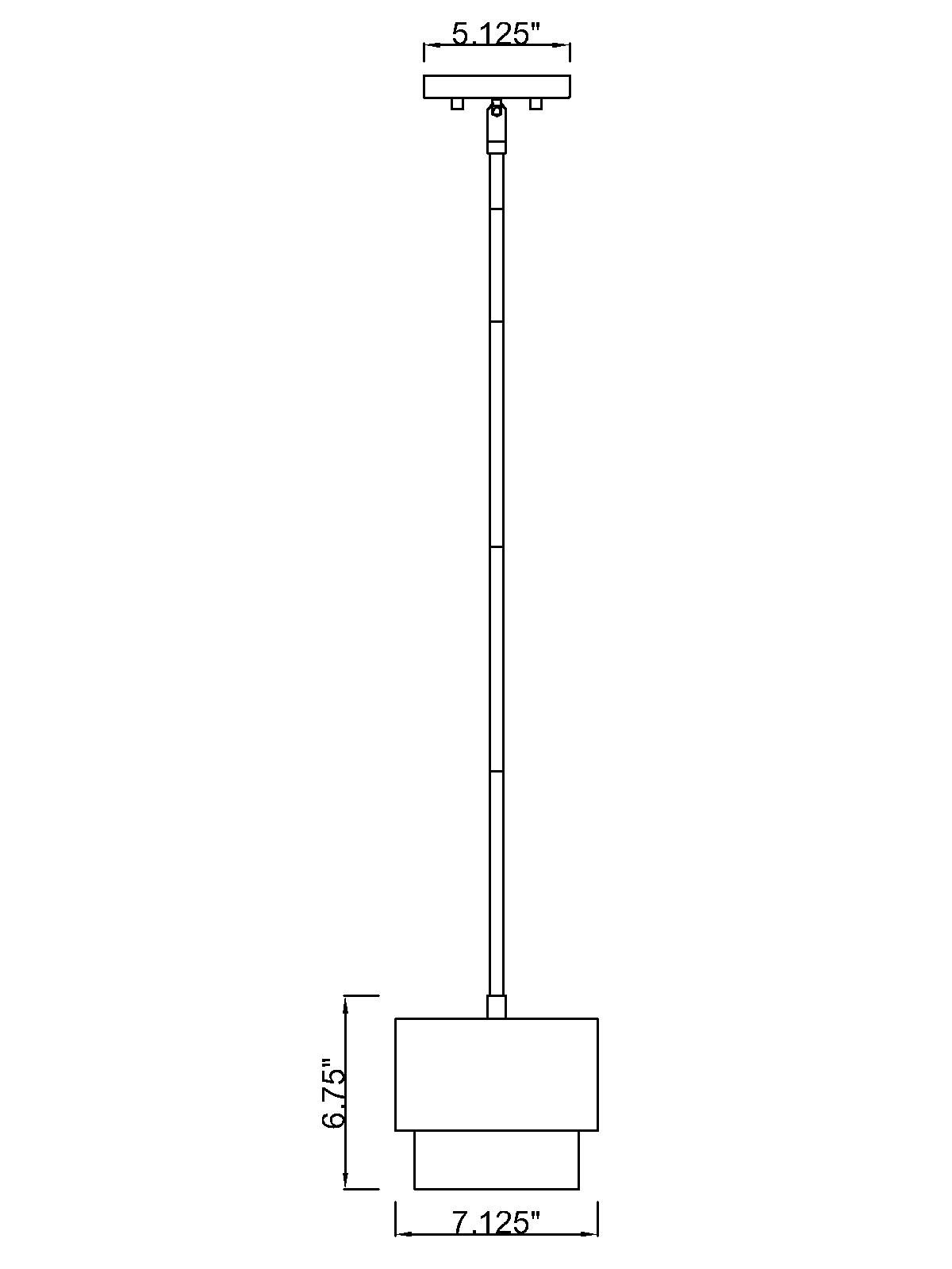 Counterpoint 7 1/4" Wide Modern Gold Mini Pendant in scene