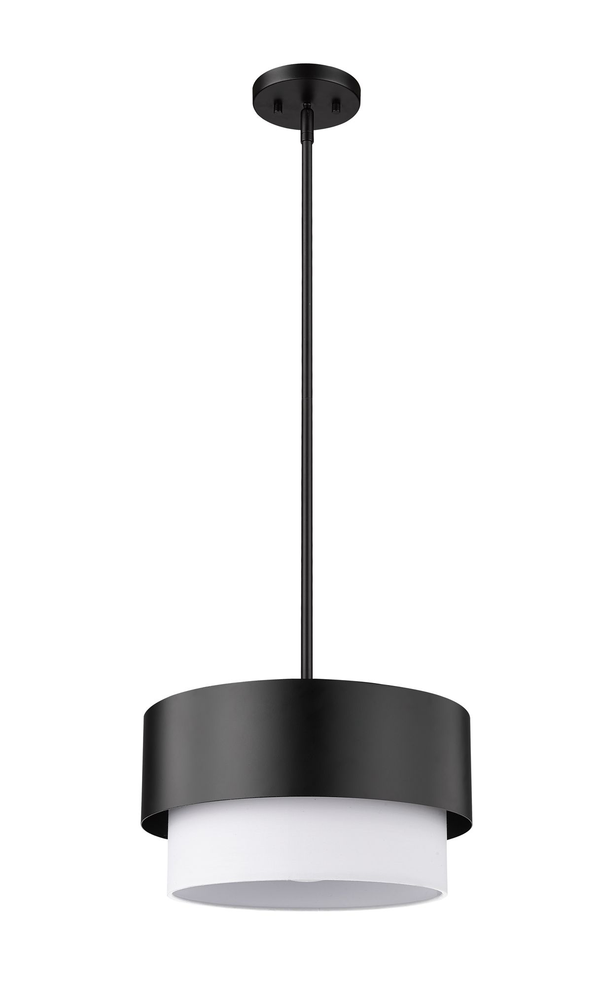 Counterpoint by Z-Lite Matte Black 1 Light Mini Pendant