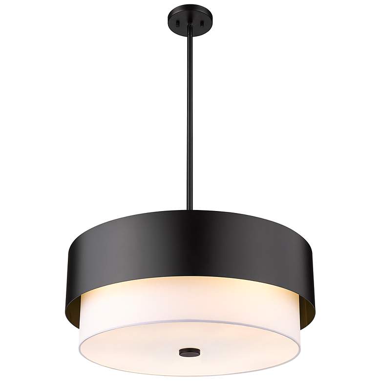 Image 7 Counterpoint by Z-Lite Matte Black 5 Light Chandelier more views