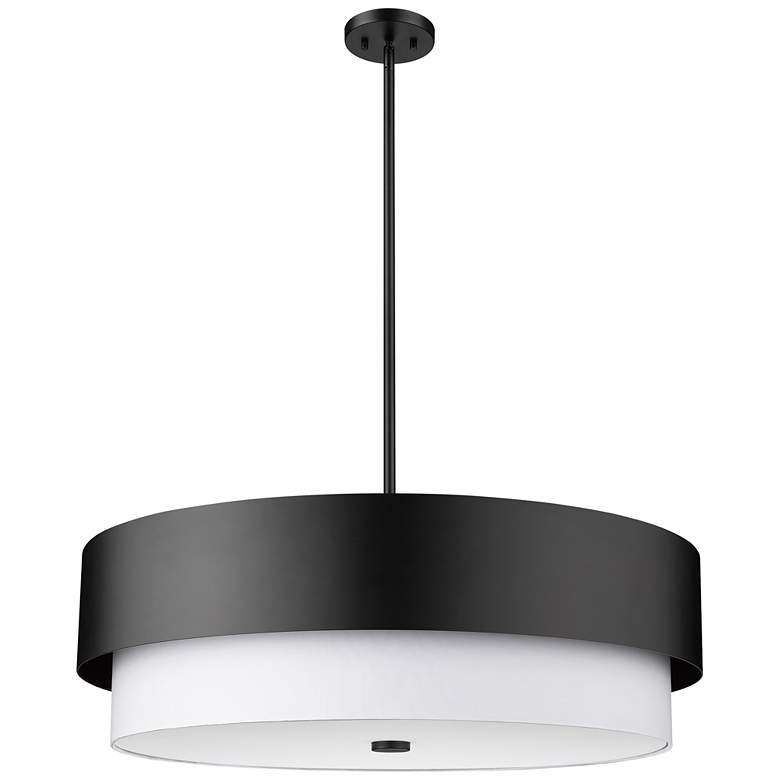 Image 7 Counterpoint by Z-Lite Matte Black 6 Light Chandelier more views
