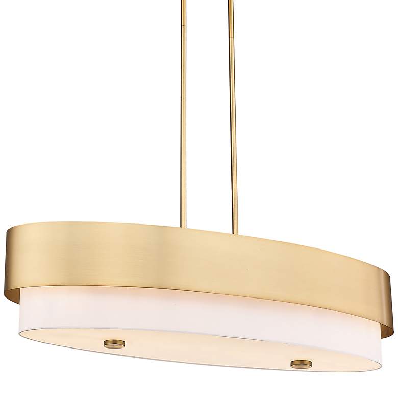 Image 3 Counterpoint by Z-Lite Modern Gold 5 Light Island Pendant