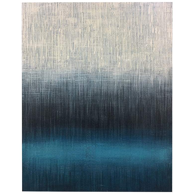 Image 1 Countess Color Abstract 50" High Green Blue Canvas Wall Art