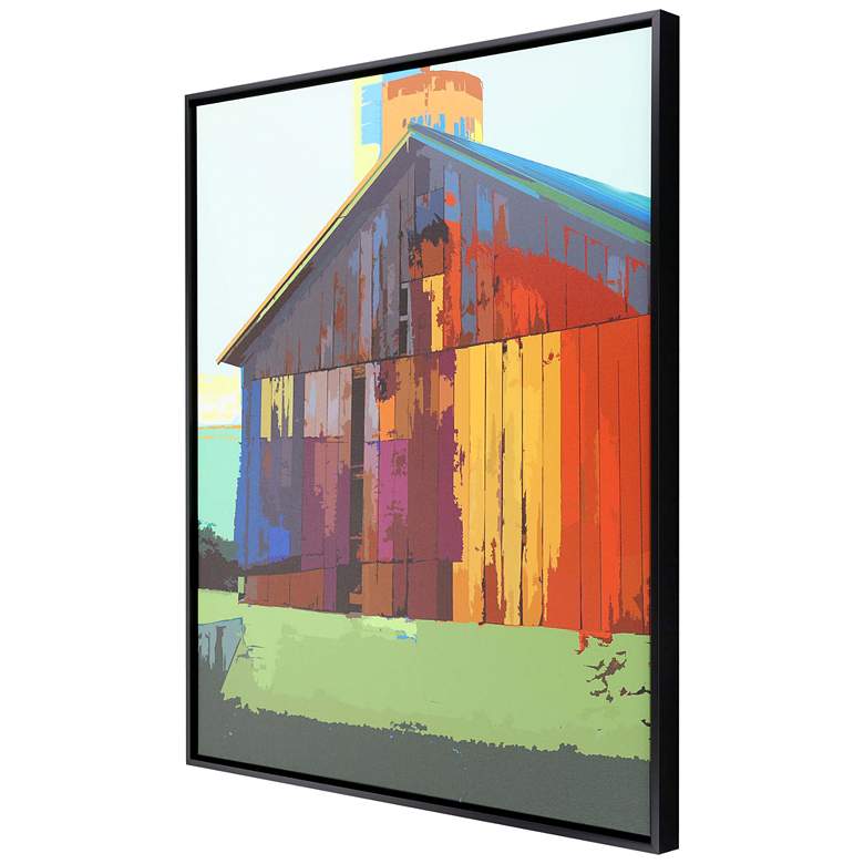 Image 4 Country Barn 49" High Giclee Framed Canvas Wall Art more views