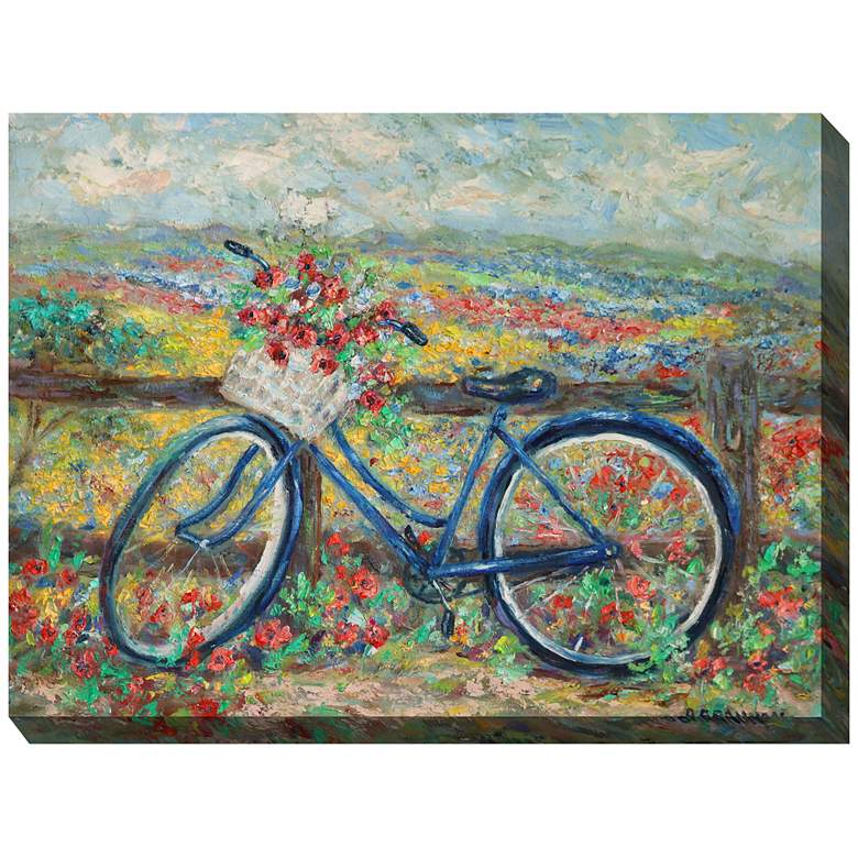 Image 1 Country Bike 40" Wide All-Weather Outdoor Canvas Wall Art