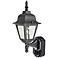 Country Cottage Black Motion Sensor Outdoor Wall Light