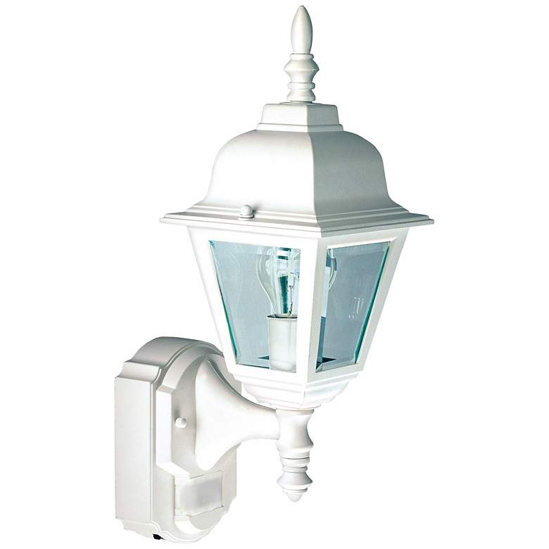 Image 1 Country Cottage White Outdoor Motion Sensor Wall Light