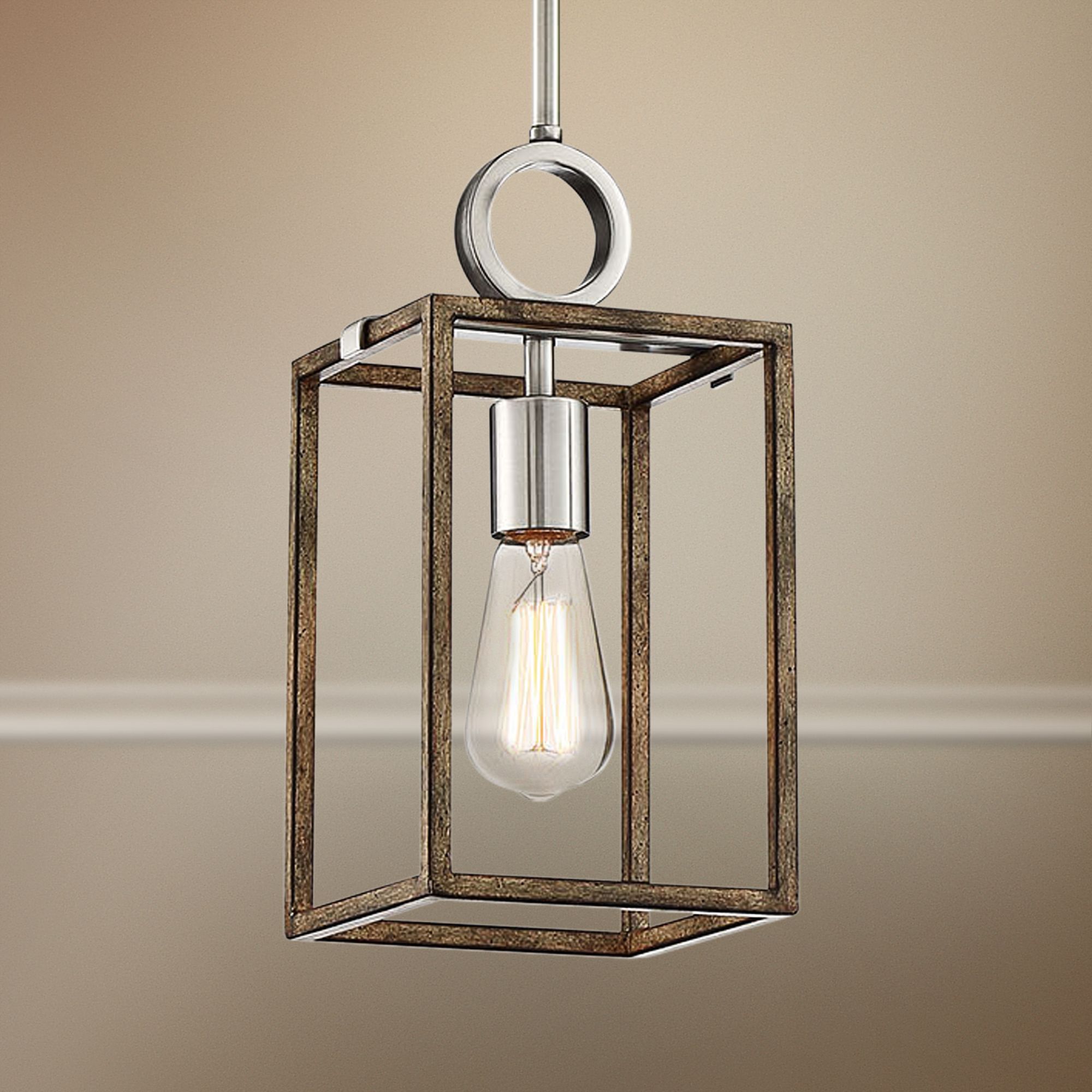 lantern pendant light brushed nickel