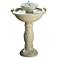 Country Gardens 32"H Stone 2-Tier Solar-On-Demand Fountain