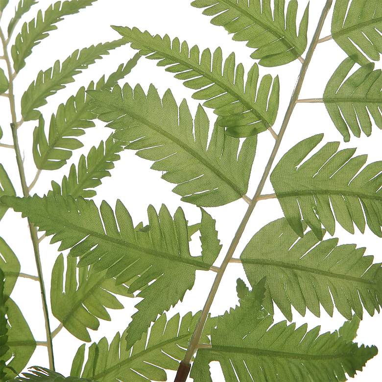 Image 3 Country Green Ferns 21"H Faux Plants in Glass Vases Set of 2 more views