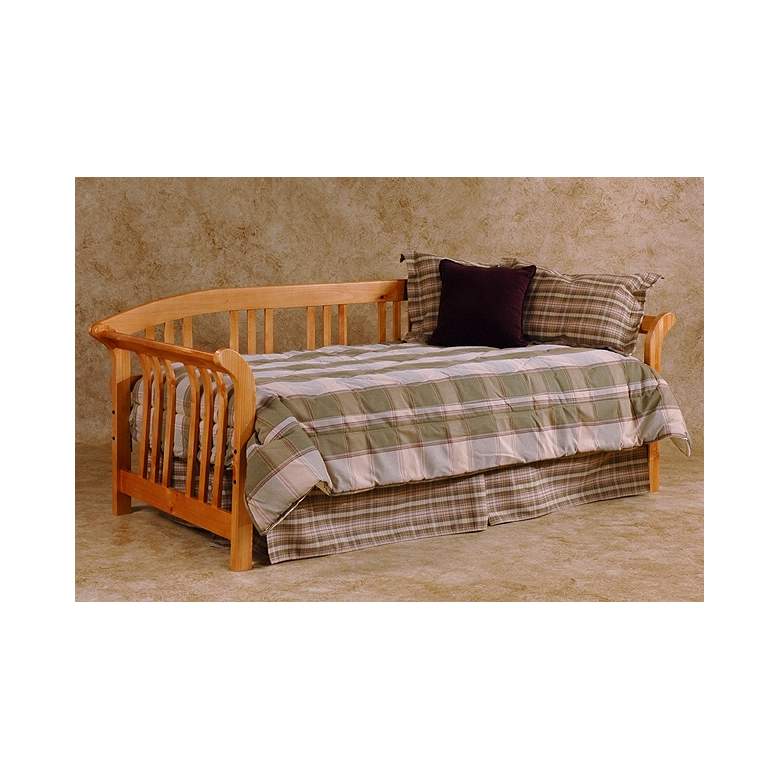 Image 1 Country Pine Finish Slat Spindle Sleigh Daybed
