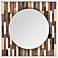 Country Pine Reclaimed Wood 40" Square Framed Wall Mirror