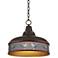 Country Rooster 15" Wide Benson Bronze Pendant Light